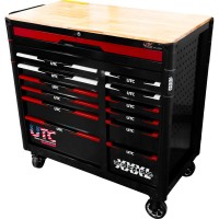  Profesionalus XXXL įrankių vežimėlis, 12 stalčių, 258 įrankiai, UTC